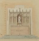 Design for an altar for Geelong Church of England Grammar School, Geelong