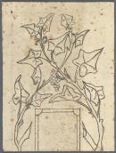 Template for a drawer front of a sideboard