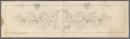 Template for a panel for a sideboard (shield and oak branch motif)