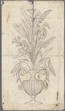 Template for door panels of a sideboard