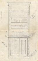Design for a bookcase (plain cornice)