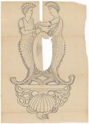 Template for a crest (marine motifs)