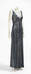 Printed photographic sequin dress