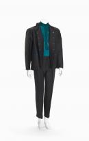 Suit comprising jacket, shirt, trousers and cummerbund