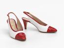 Two-tone sling-back shoes