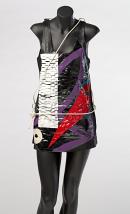 Punk collage mini dress
