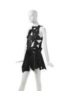 Stud midriff top and mini skirt
