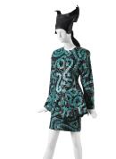 Primitive print redingote suit and First fleet hat