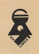 Bookplate: Eric Thake (Initials E.A.T. forming padlock design)