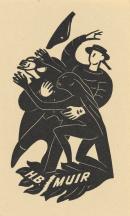 Bookplate: H.B. Muir(A sailor tipping Bligh's hat off, a Tahitian..