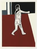 Figure on the red square