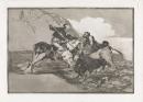 The way in which the ancient Spaniards hunted bulls on horseback in the open country
