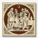 Falstaff acting the king, tile