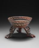 Tripod bowl with step fret motif