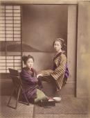 No title (Two Japanese women holding a comb)