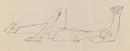 (Double-sided drawing of reclining man)