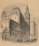 Elizabeth Street Post Office and old tin shed from Elizabeth Street