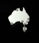 Australia brooch with Tasmania pendant