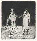 Two figures on stage