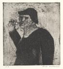 Figure with a straw