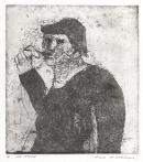 Figure with a straw