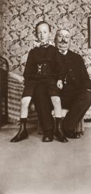 My uncle Auguste and my cousin Dédé in my room, Paris, 1906