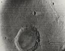Mariner 6 picture of Mars. 63 x 48 miles featuring large crater about 24 miles across