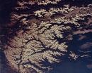 Astronauts view of the Hindu Kush range in the Himalayas