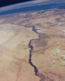 Egypt Lake Nasser and the Aswan Dam with the Red Sea on the horizon