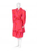 Pink and orange checks