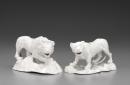 Lion and lioness, figures