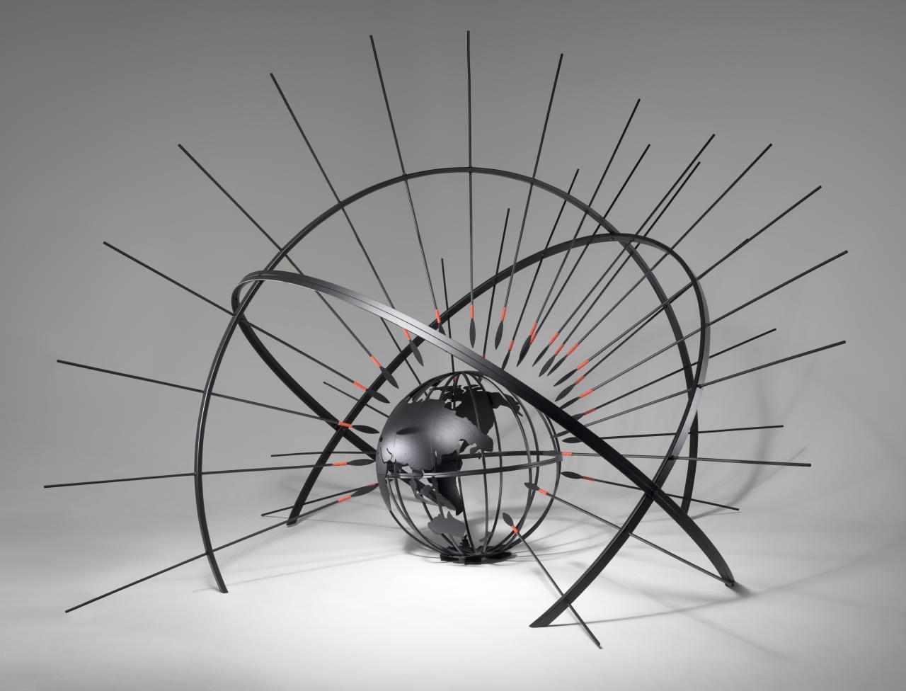 Warraba Weatherall<br/>
<em>InstitutionaLies</em> 2017; 2025 {made} (detail)<br />

steel, aluminium, string<br />
273.0 x 446.0 x 446.0 cm<br />
National Gallery of Victoria, Melbourne<br />
Purchased with funds donated by Krystyna Campbell-Pretty AM and Family, Olga Kononchuk, Chris Thomas AM and Cheryl Thomas, and Janet Whiting AM and Phil Lukies and family, 2025<br />
<br />
&copy; Warraba Weatherall, courtesy Milani Gallery
<!--158456-->