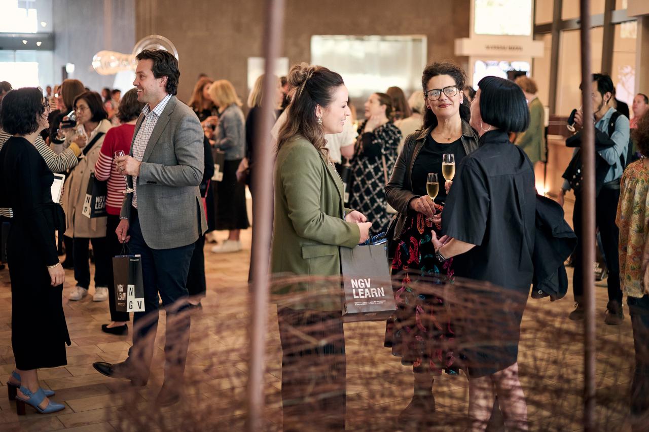 Visitors at NGV Learn's Program Launch, 2023 at The Ian Potter Centre: NGV Australia. Photos: Eugene Hyland.<br/>