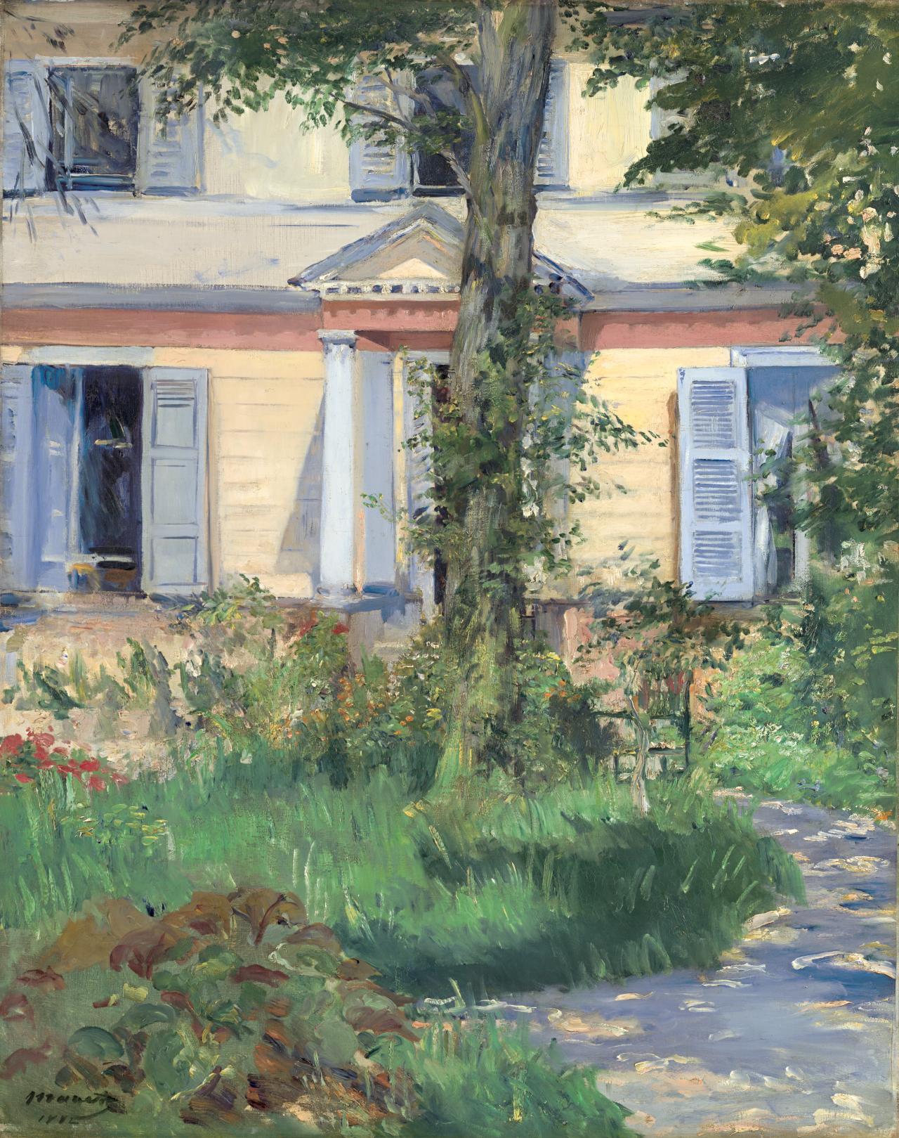 Édouard MANET<br/>
<em>The house at Rueil</em> 1882 <!-- (recto) --><br />
<em>(La Maison à Rueil)</em><br />
oil on canvas<br />
92.8 x 73.5 cm<br />
National Gallery of Victoria, Melbourne<br />
Felton Bequest, 1926<br />
2050-3<br />

<!--4160-->