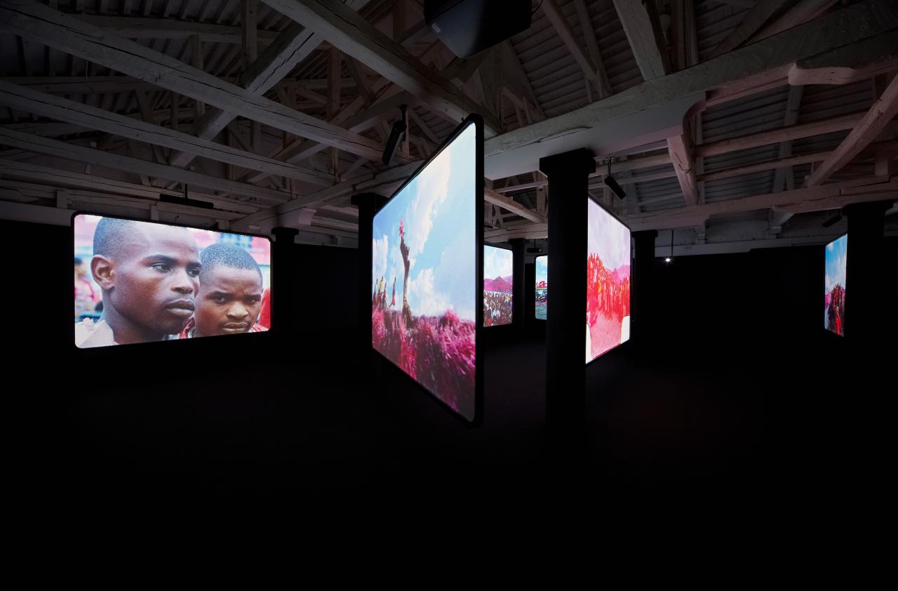 Installation view of Richard Mosse's <em>The Enclave</em><br/>
© Richard Mosse. Courtesy of the artist and Jack Shainman Gallery, New York