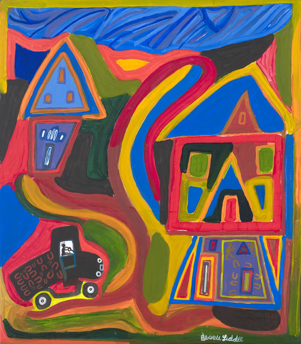 Bessie Liddle<br/>
<em>Iltjiltjara country</em> 2000 <!-- (recto) --><br />

synthetic polymer paint on canvas<br />
91.5 x 80.2 cm<br />
National Gallery of Victoria, Melbourne<br />
Purchased with funds donated by Supporters and Patrons of Aboriginal Art, 2001<br />
2001.570<br />
© Bessie Liddle/Licensed by Copyright Agency, Australia
<!--68952-->