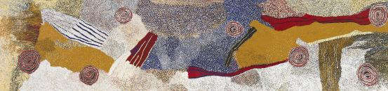 Bill Whiskey Tjapaltjarri<br/>
<em>Rockholes and country near Kata Tjuta</em> 2007 <!-- (recto) --><br />

synthetic polymer paint on canvas<br />
120.0 x 520.0 cm<br />
National Gallery of Victoria, Melbourne<br />
Purchased, NGV Supporters of Indigenous Art, 2008<br />
2008.22<br />
© The Artists/Licensed by Aborginal Artists Agency Limited
<!--85654--><br/><a class="col-link block" href="/explore/collection/work/85654"><strong>Collection page <i class="fa fa-angle-right"></i></strong></a>