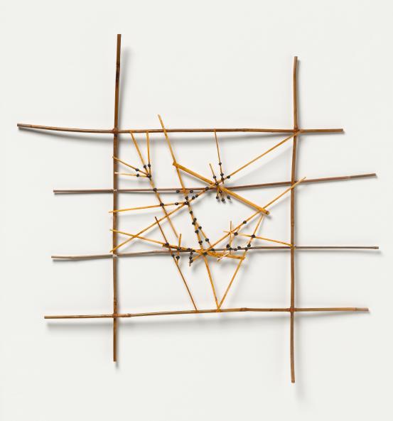 Gail Mabo<br/>
<em>Tagai</em> 2017 <!-- (full view) --><br />

bamboo, twine, shells, polyurethane<br />
94.5 x 102.3 cm<br />
National Gallery of Victoria, Melbourne<br />
Purchased with funds donated by the Nordia Foundation, 2017<br />
2017.1221<br />
&copy; Gail Mabo/Licensed by Copyright Agency, Australia
<!--131028-->