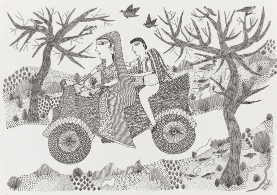 Soni JOGI<br/>
<em>Empowered mother</em> (2020) <!-- (recto) --><br />

ink on paper<br />
19.9 x 29.3 cm irreg. (image)<br />
National Gallery of Victoria, Melbourne<br />
Purchased, NGV Supporters of Asian Art, 2021<br />
2021.24<br />
© Soni Jogi, courtesy of Minhazz Majumdar
<!--145631--><br/><a class="col-link block" href="/explore/collection/work/145631"><strong>Collection page <i class="fa fa-angle-right"></i></strong></a>