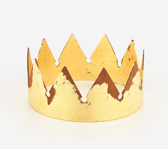 Sue LORRAINE<br/>
<em>For glory, crown</em> (1994) <!-- (full view) --><br />

oxidised iron, gold leaf<br />
7.4 x 16.2 cm diameter<br />
National Gallery of Victoria, Melbourne<br />
Purchased with the assistance of the Commonwealth Government, through the Australia Council, its arts funding and advisory body, 1995<br />
1995.339<br />
© the artist
<!--56820--><br/><a class="col-link block" href="/explore/collection/work/56820"><strong>Collection page <i class="fa fa-angle-right"></i></strong></a>