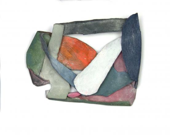 David NEALE<br/>
<em>Colour fold brooch 30</em> 2010-2011 <!-- (recto) --><br />

mild steel, enamel paint, stone dust<br />
10.0 x 8.0 x 1.0 cm<br />
National Gallery of Victoria, Melbourne<br />
Purchased, Victorian Foundation for Living Australian Artists, 2013<br />
2013.566<br />
&copy; David Neale
<!--108386-->