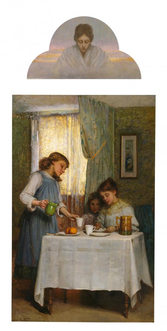 George COATES<br/>
<em>Motherhood</em> (1903) <!-- (recto) --><br />

oil on canvas<br />
283.4 x 140.0 cm (framed) (overall)<br />
National Gallery of Victoria, Melbourne<br />
Presented by the artist under the terms of the National Gallery of Victoria Travelling Scholarship, 1904<br />
134-2<br />

<!--4805-->