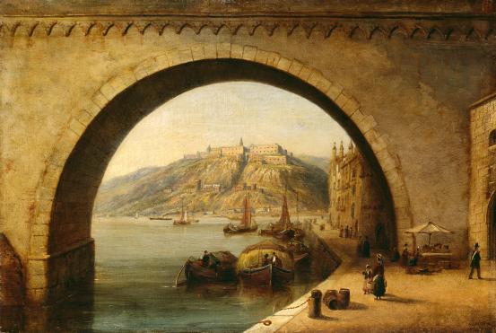 Henry GRITTEN<br/>
<em>Coblenz</em> 1870 <!-- (recto) --><br />

oil on canvas<br />
33.1 x 48.8 cm<br />
National Gallery of Victoria, Melbourne<br />
Presented through The Art Foundation of Victoria by Mrs Margaret Howie, Governor, 1999<br />
1999.110<br />

<!--65986-->