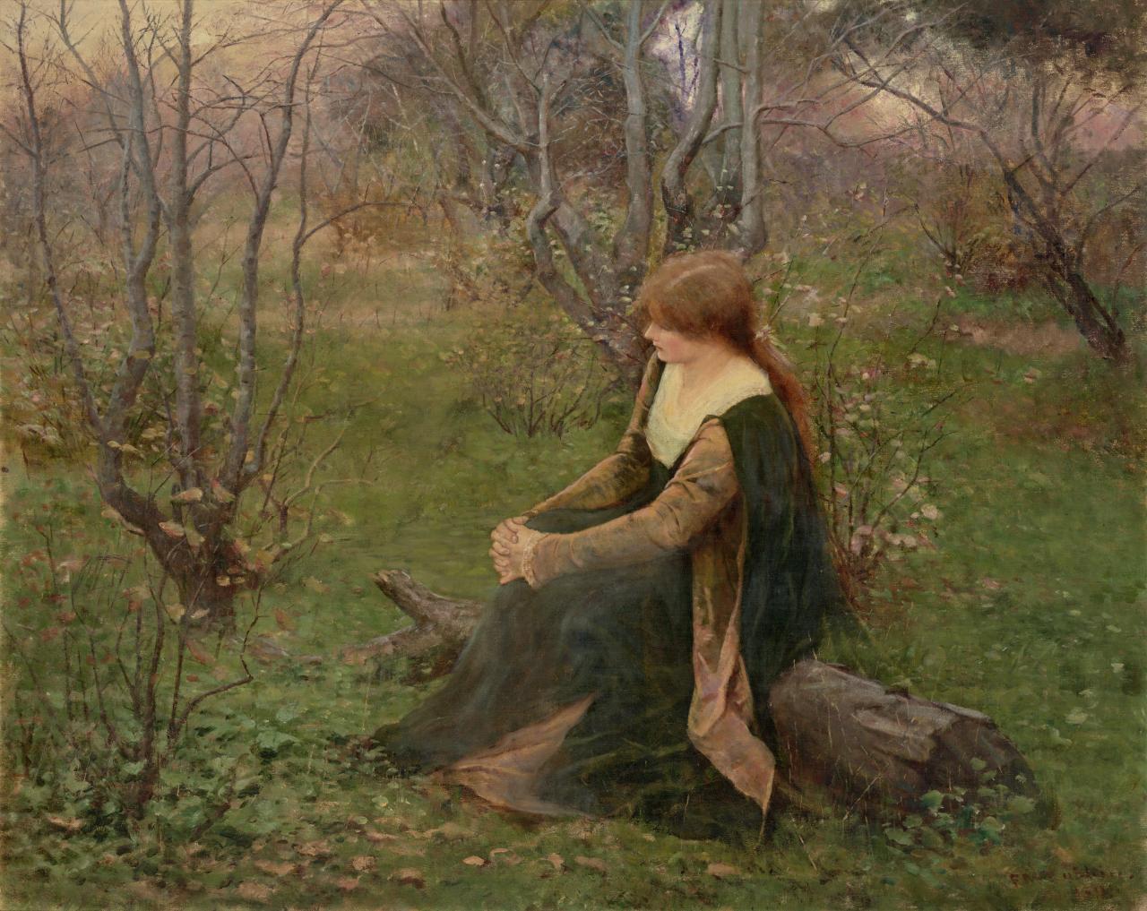 Frederick McCUBBIN<br/>
<em>Autumn memories</em> 1899 <!-- (recto) --><br />

oil on canvas<br />
122.9 x 153.3 cm<br />
National Gallery of Victoria, Melbourne<br />
The Joseph Brown Collection. Presented through the NGV Foundation by Dr Joseph Brown AO OBE, Honorary Life Benefactor, 2004<br />
2004.192<br />

<!--75539-->