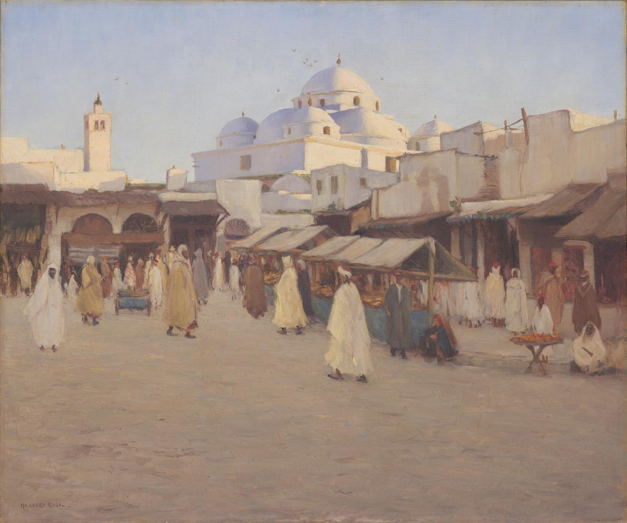 Herbert ROSE<br/>
<em>The domed mosque, Tunis</em> (c. 1925) <!-- (recto) --><br />

oil on canvas<br />
63.8 x 76.4 cm<br />
National Gallery of Victoria, Melbourne<br />
Felton Bequest, 1927<br />
3455-3<br />

<!--2932-->