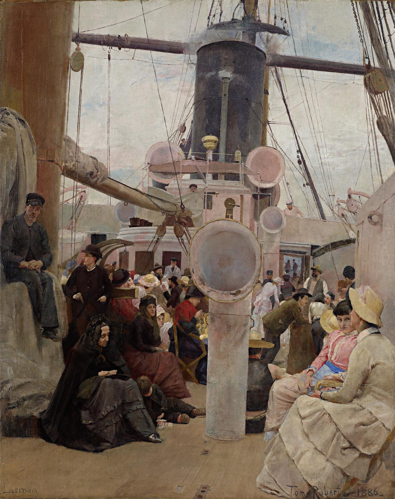 Tom ROBERTS<br/>
<em>Coming South</em> 1886 <!-- (recto) --><br />

oil on canvas<br />
63.5 x 52.2 cm<br />
National Gallery of Victoria, Melbourne<br />
Gift of Colonel Aubrey H. L. Gibson (Rtd) in memory of John and Anne Gibson, settlers (1887), 1967<br />
1738-5<br />

<!--2892-->