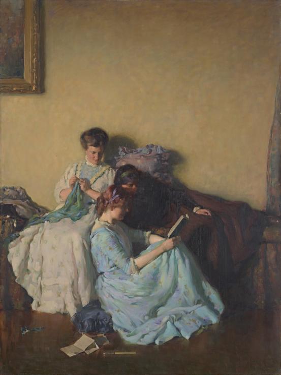 Charles WHEELER<br/>
<em>The poem</em> 1910 <!-- (recto) --><br />

oil on canvas<br />
183.4 x 138.0 cm<br />
National Gallery of Victoria, Melbourne<br />
Felton Bequest, 1910<br />
547-2<br />
&copy; Estate of Charles Wheeler
<!--3198-->
