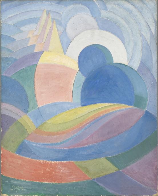 Roy de MAISTRE<br/>
<em>A painted picture of the Universe</em> 1920-1934 <!-- (recto) --><br />

oil and pencil on composition board<br />
50.6 x 40.4 cm<br />
National Gallery of Victoria, Melbourne<br />
Purchased, 1976<br />
A10-1976<br />
&copy; Courtesy of the artist's estate
<!--5902-->