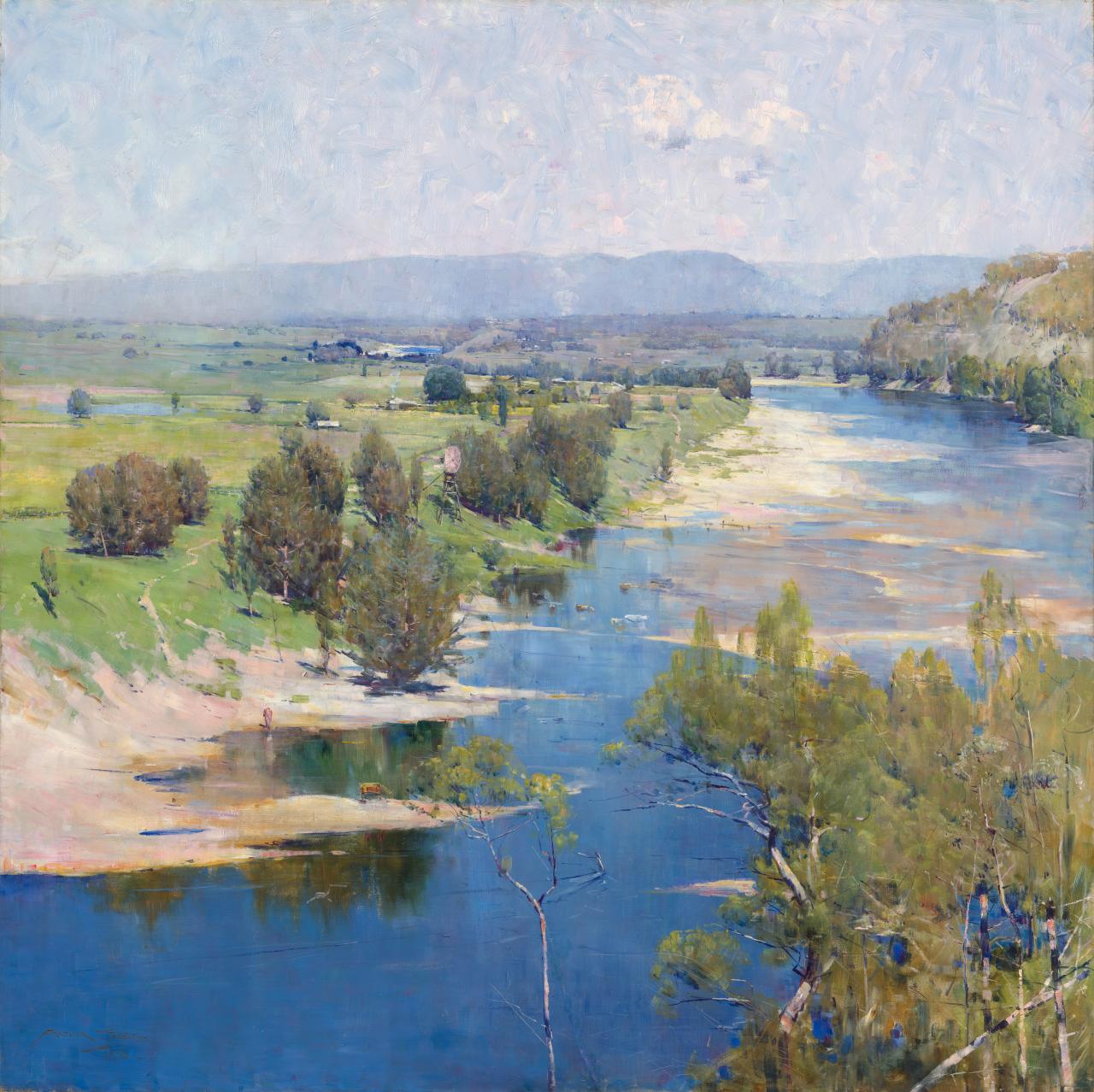 Arthur STREETON<br/>
<em>'The purple noon's transparent might'</em> 1896 <!-- (recto) --><br />

oil on canvas<br />
123.0 x 123.0 cm<br />
National Gallery of Victoria, Melbourne<br />
Purchased, 1896<br />
33-2<br />

<!--3060-->