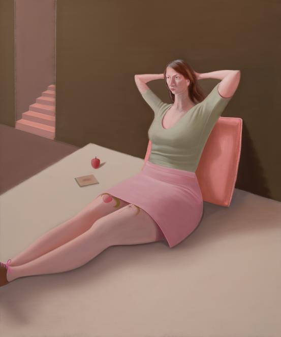 Prudence FLINT<br/>
<em>Second meal</em> 2022 <!-- (recto) --><br />

oil on canvas<br />
125.0 x 104.2 cm<br />
National Gallery of Victoria, Melbourne<br />
Purchased with funds donated by Bruce Parncutt AO and Celebration Donors, 2024<br />
2024.21<br />
© Prudence Flint
<!--152083--><br/><a class="col-link block" href="/explore/collection/work/152083"><strong>Collection page <i class="fa fa-angle-right"></i></strong></a>